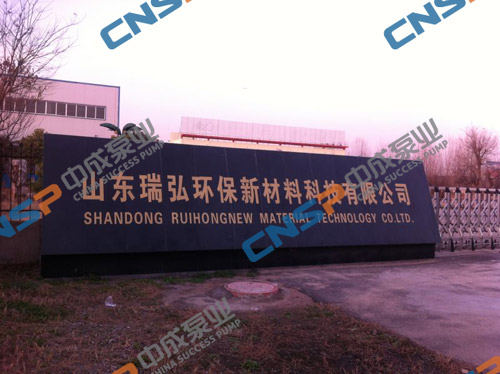 中成泵業(yè)供應瑞弘環(huán)保工業(yè)用泵項目圓滿(mǎn)完成